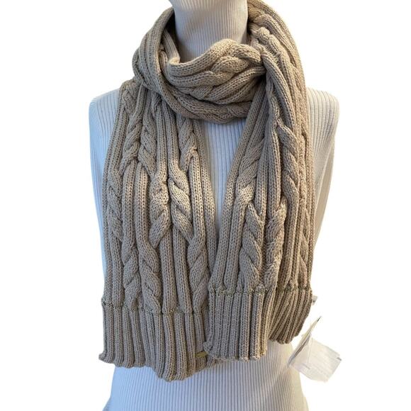 Calvin Klein Cable Knit Scarf Minimalist Fisherman Chunky Soft Preppy NWT - Picture 1 of 7